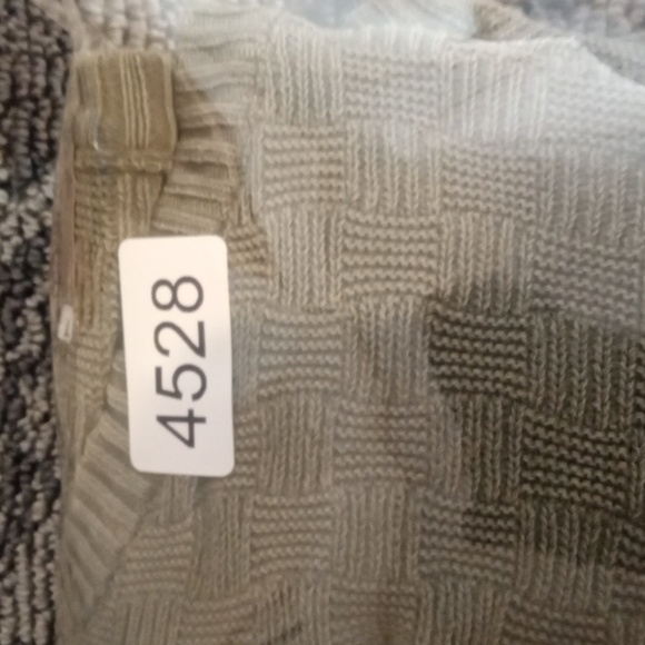 The Territory Ahead Green V-Neck Sweater Made In Italy Cotton Mens Large - Picture 8 of 8